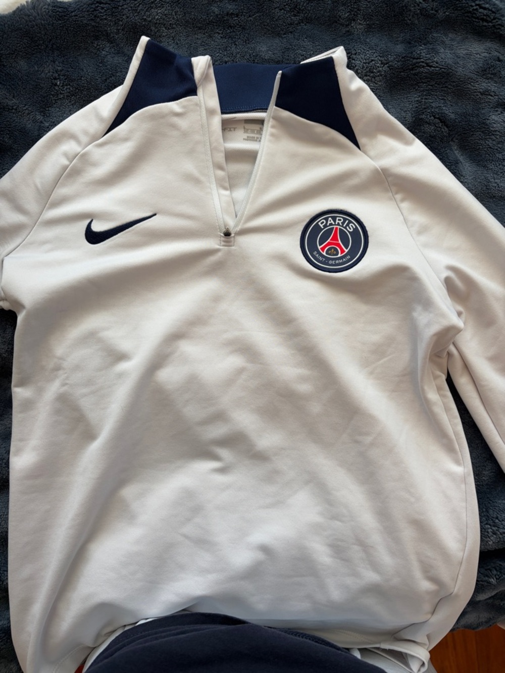 Nike White & Navy PSG Training Top